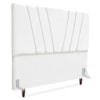 Cabeceira Casal 140 cm Com Frame Belgica Suede Branco Artte
