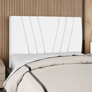 Cabeceira Casal 140 cm Com Frame Belgica Suede Branco Artte
