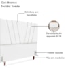 Cabeceira Casal 140 cm Com Frame Belgica Suede Branco Artte