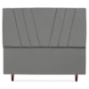 Cabeceira Casal 140 cm Com Frame Belgica Suede Cinza Artte