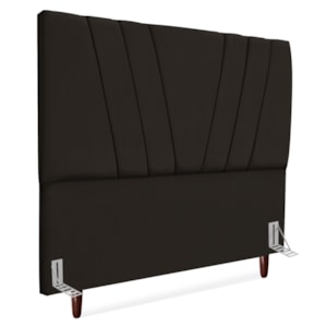Cabeceira Casal 140 cm Com Frame Belgica Suede Marrom Artte