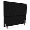 Cabeceira Casal 140 cm Com Frame Belgica Suede Preto Artte