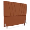 Cabeceira Casal 140 cm Com Frame Belgica Suede Terracota Artte