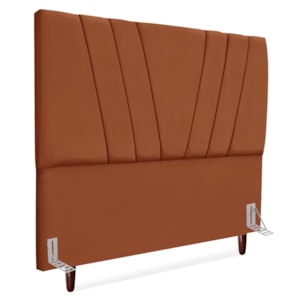 Cabeceira Casal 140 cm Com Frame Belgica Suede Terracota Artte