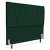 Cabeceira Casal 140 cm Com Frame Belgica Suede Verde Artte