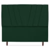 Cabeceira Casal 140 cm Com Frame Belgica Suede Verde Artte