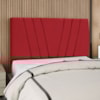 Cabeceira Casal 140 cm Com Frame Belgica Suede Vermelho Artte