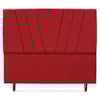 Cabeceira Casal 140 cm Com Frame Belgica Suede Vermelho Artte