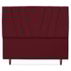 Cabeceira Casal 140 cm Com Frame Belgica Suede Vinho Artte