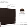 Cabeceira Casal 140 cm Com Frame Carla Corino Marrom Artte