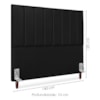 Cabeceira Casal 140 cm Com Frame Carla Corino Preto Artte
