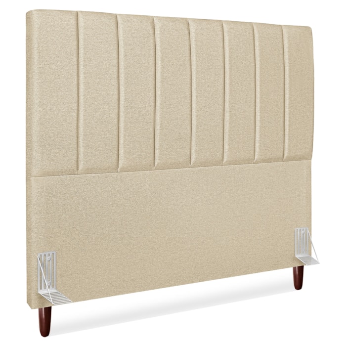 Cabeceira Casal 140 cm Com Frame Carla Linho Bege Artte