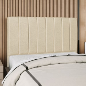 Cabeceira Casal 140 cm Com Frame Carla Linho Bege Artte