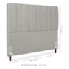 Cabeceira Casal 140 cm Com Frame Carla Linho Cinza Artte
