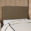Cabeceira Casal 140 cm Com Frame Carla Linho Marrom Artte