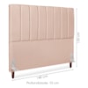 Cabeceira Casal 140 cm Com Frame Carla Linho Rose Artte