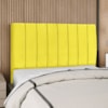 Cabeceira Casal 140 cm Com Frame Carla Suede Amarelo Artte