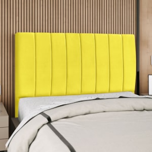 Cabeceira Casal 140 cm Com Frame Carla Suede Amarelo Artte