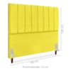 Cabeceira Casal 140 cm Com Frame Carla Suede Amarelo Artte