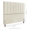 Cabeceira Casal 140 cm Com Frame Carla Suede Bege Artte
