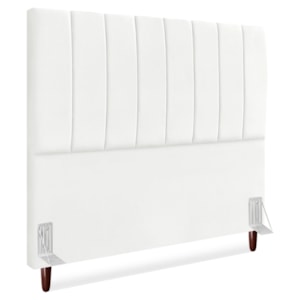 Cabeceira Casal 140 cm Com Frame Carla Suede Branco Artte