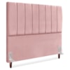 Cabeceira Casal 140 cm Com Frame Carla Suede Rosa Artte