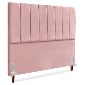 Cabeceira Casal 140 cm Com Frame Carla Suede Rosa Artte