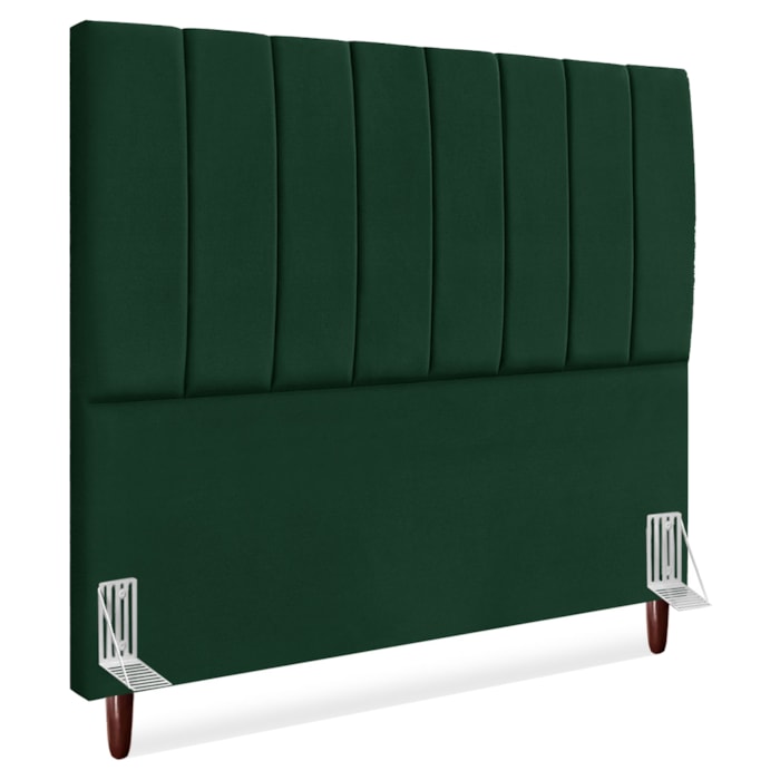 Cabeceira Casal 140 cm Com Frame Carla Suede Verde Artte