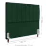 Cabeceira Casal 140 cm Com Frame Carla Suede Verde Artte
