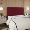 Cabeceira Casal 140 cm Com Frame Carla Suede Vinho Artte