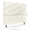 Cabeceira Casal 140 cm Com Frame Cristal Boucle Bege Artte