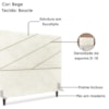 Cabeceira Casal 140 cm Com Frame Cristal Boucle Bege Artte