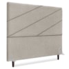 Cabeceira Casal 140 cm Com Frame Cristal Boucle Bege Escuro Artte