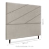 Cabeceira Casal 140 cm Com Frame Cristal Boucle Bege Escuro Artte