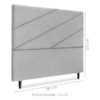 Cabeceira Casal 140 cm Com Frame Cristal Boucle Cinza Artte