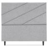 Cabeceira Casal 140 cm Com Frame Cristal Boucle Cinza Artte