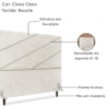 Cabeceira Casal 140 cm Com Frame Cristal Boucle Cinza Claro Artte