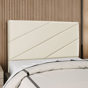 Cabeceira Casal 140 cm Com Frame Cristal Corino Bege Artte