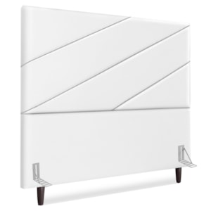 Cabeceira Casal 140 cm Com Frame Cristal Corino Branco Artte