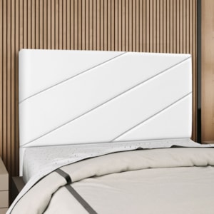 Cabeceira Casal 140 cm Com Frame Cristal Corino Branco Artte