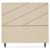 Cabeceira Casal 140 cm Com Frame Cristal Linho Bege Artte