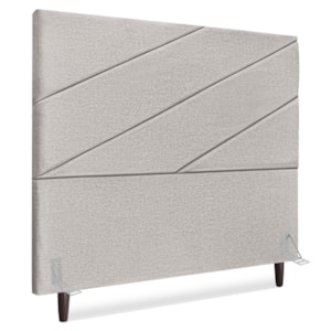 Cabeceira Casal 140 cm Com Frame Cristal Linho Cinza Artte