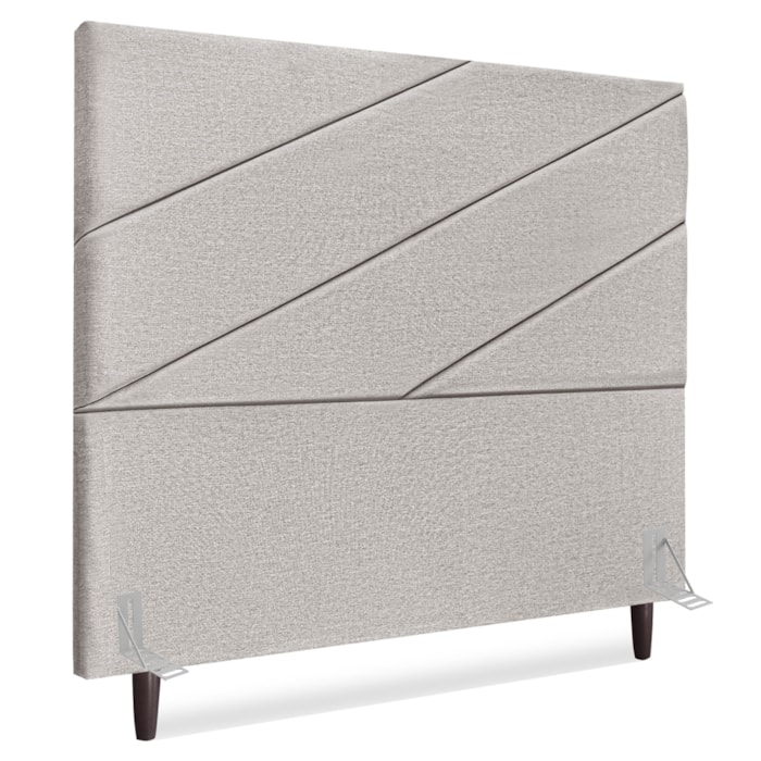 Cabeceira Casal 140 cm Com Frame Cristal Linho Cinza Artte