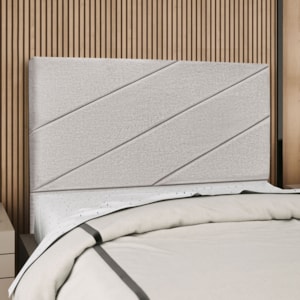 Cabeceira Casal 140 cm Com Frame Cristal Linho Cinza Artte