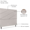 Cabeceira Casal 140 cm Com Frame Cristal Linho Cinza Artte