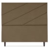 Cabeceira Casal 140 cm Com Frame Cristal Linho Marrom Artte