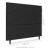 Cabeceira Casal 140 cm Com Frame Cristal Linho Preto Artte