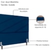 Cabeceira Casal 140 cm Com Frame Cristal Suede Azul Marinho Artte