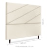 Cabeceira Casal 140 cm Com Frame Cristal Suede Bege Artte
