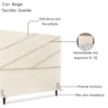 Cabeceira Casal 140 cm Com Frame Cristal Suede Bege Artte